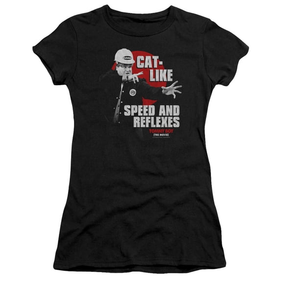 Tommy Boy Cat Like Junior Women's T-Shirt Sheer Black