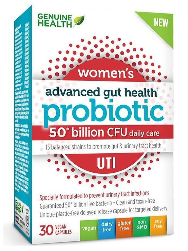 GENUINE HEALTH Advanced Gut Health Probiotic Womens UTI ( 50 B 30