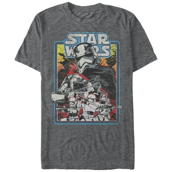 Men's Star Wars The Force Awakens Captain Phasma Cartoon  Graphic Tee Charcoal Heather Medium