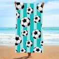 thumbnail image 7 of LACKUST Soccer Pattern Beach Towel - Quick-Dry Striped Design for Sports Fans, Standard Size, 7 of 7