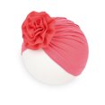 thumbnail image 2 of Baby Girl Hat, Turban Hats for Infant Toddlers Girls, Polyester Cotton Baby Cap with Big Flower for Little Girl, 2 of 8