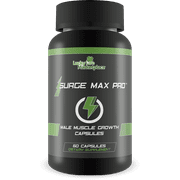 Surge Max Pro - Muscle Growth Formula - Enhance Power, Strength, Stamina, & Energy - Explosive Muscle Pump - Big Gains - Aid Oxygen & Nutrient Delivery to Muscles - L-Arginine - Build Muscle Mass