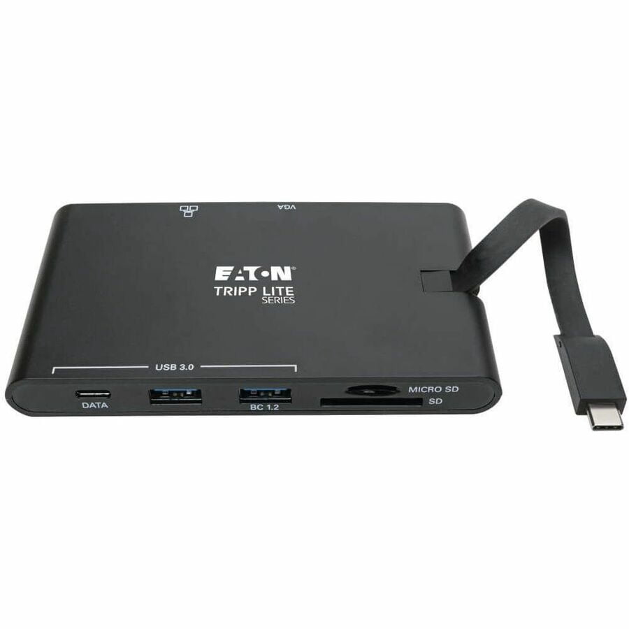Tripp Lite by Eaton USB-C Dock - 4K HDMI VGA USB 3.x (5Gbps) USB-A/C Hub Gigabit Ethernet Memory Card Slots 100W PD Charging - for Notebook/Tablet PC/Desktop PC/Smartphone - 100 W - USB 3.0 Type C ...