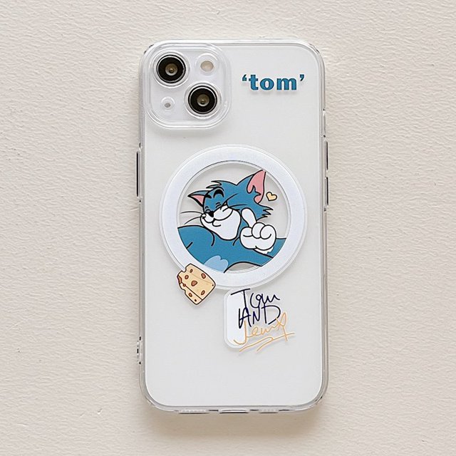 Funda Magnética Transparente De Dibujos Animados Para IPhone 11 12 13 14 Pro Max Plus 12Pro 14Pro 13Pro Protector De Cámara Suave De TPU