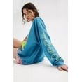 thumbnail image 5 of Urban Outfitters Women's X Nirvana Smiley Face Overdyed Crew Neck Sweatshirt (Large/X-Large, Turquoise), 5 of 6