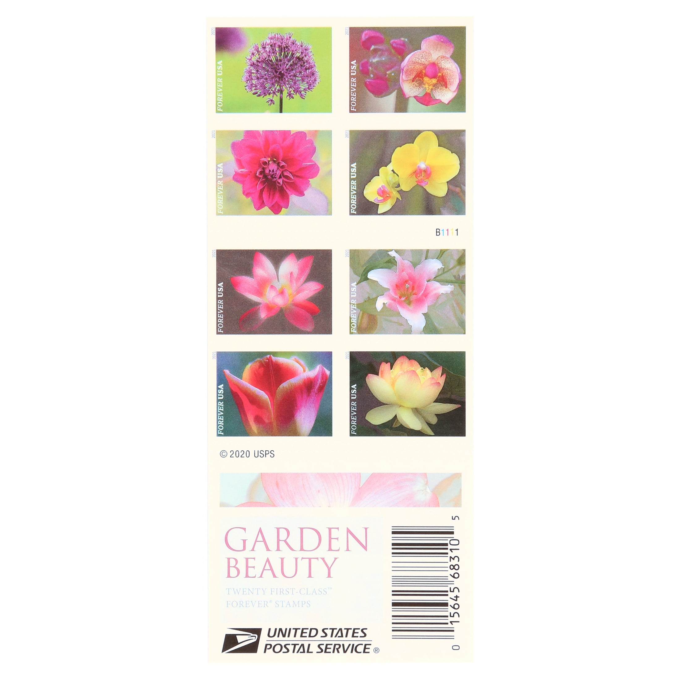 Garden Beauty Forever USPS Postage Stamps, Book of 20, First Class  display picture 1