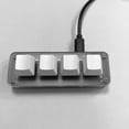thumbnail image 2 of 4 Key Programming Macro Custom Knob Keyboard RGB Hotswap Macropad(White 4 Keys), 2 of 5
