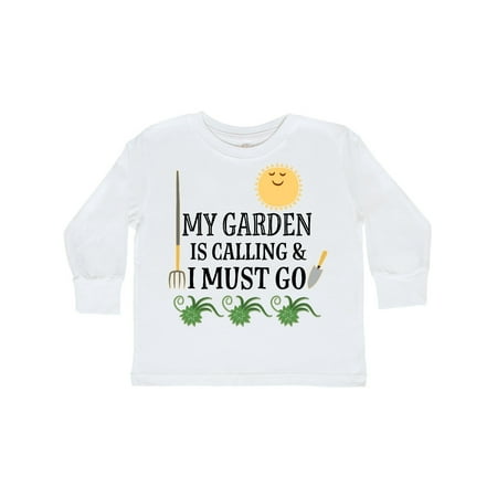 

Inktastic Gardening Funny Garden Is Calling Gift Toddler Boy or Toddler Girl Long Sleeve T-Shirt