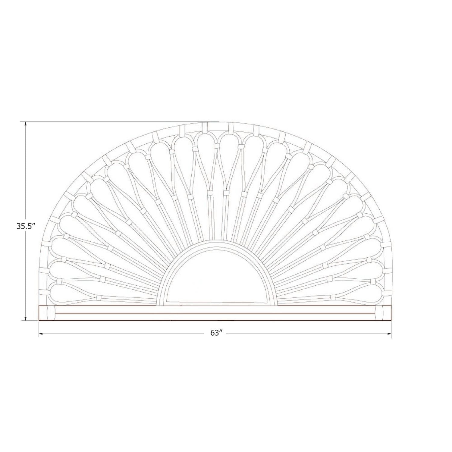 Tête de lit murale en rotin Fleur délicate de la collection Balka South Shore
