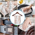 thumbnail image 3 of Orange Grey Botanical 1 Pack Kitchen Towel, Water Absorbent Dish Towel, Spring Floral Summer Farmhouse Decorative Hand Towels - Quick Drying Cloth for Cooking Baking, 18x28 Inch, 3 of 8