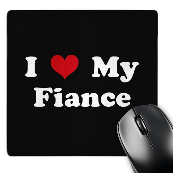 3dRose, I Love My Fiance, MousePad