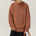 thumbnail image 2 of Inleife Sweaters for Men Warm Loose Men's Winter Thick Casual Fashion Solid Color Long Sleeved Round Neck Sweater, 2 of 6