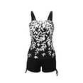 thumbnail image 5 of Women Summer Swimwear Padded Tank Tops Solid Drawstring Shorts, 5 of 7