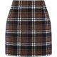 thumbnail image 2 of Falda a cuadros de cintura alta para mujer Café M Café M Xishao ropa, 2 of 2