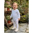 thumbnail image 5 of RUINIXCW Nebworn Baby Girl Boy Spring Fall Winter Clothes Infant Baby Striped Bubble Romper Long Sleeve Peter Pan Doll Collar Bodysuit Bodysuit Playsuit, 5 of 9