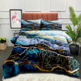 thumbnail image 6 of OMELA Marble Full Comforter Set, 3 Pcs Modern Abstract Watercolor Decor Comforter Set, Chic Gold Glitter Marble Bedding Set for Adult All Season, 6 of 8