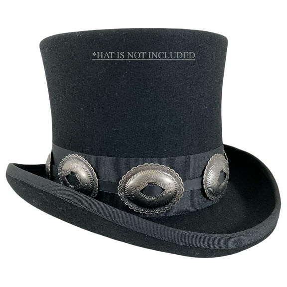 Concho Hat Band Genuine Leather