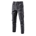 thumbnail image 1 of Pantalones Cargo 100% de algodón para hombre, pantalones informales de alta calidad para hombre, novedad de primavera, ropa de calle con múltiples bolsillos con cremallera, pantalones para hombre, 1 of 5