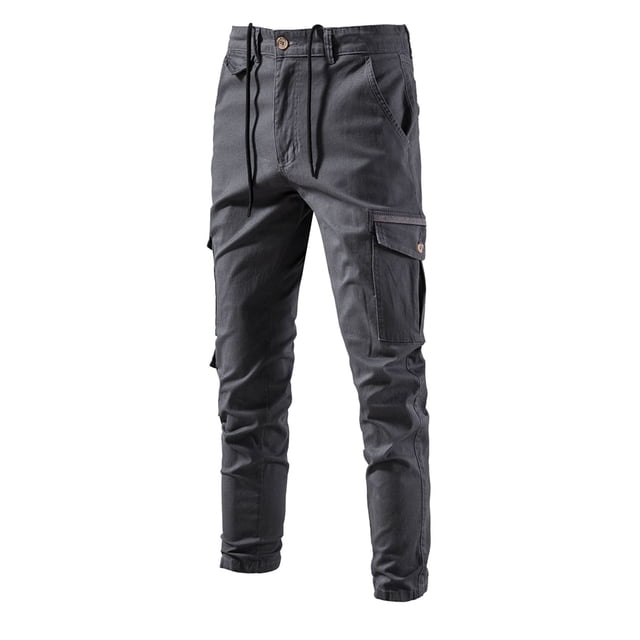 Pantalones Cargo 100% de algodón para hombre, pantalones informales de alta calidad para hombre, novedad de primavera, ropa de calle con múltiples bolsillos con cremallera, pantalones para hombre