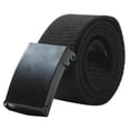 thumbnail image 2 of IQOGKRN Canvas Web Belt with Stretch Flexibility Elastic Belt Fit Top Buckle Adjustable Belt Black One Size, 2 of 3