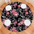 thumbnail image 2 of Round Fitted Tablecloth with Elastic Edges Fits 36"-44" Round Tables Pioneer Colorful Floral Waterproof Table Cover Washable Indoor and Outdoor for Party Kitchen Dinner Banquet Patio Picnic, 2 of 7