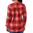 thumbnail image 2 of Uhndy Womens Tie Dye Long Sleeve V Neck Cross Criss T-shirts Blouse Casual Fall Winter Tunic Gradient Round Hem Tee Shirts Ombre Pullover Tops Plus, 2 of 2