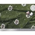 thumbnail image 3 of Soimoi Silk Fabric Star & Owl Bird Print Fabric by The Yard 42 Inch Wide, 3 of 3