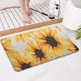 thumbnail image 4 of White Sunflower Pattern Bathroom Rugs Mat,Non Slip Microfiber Bathroom Rug,Rubber Backing,Soft Bathroom Mats for Bathroom Floor,Tub and Shower,17x27in(43x68cm), 4 of 5