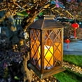 thumbnail image 3 of Rirool Solar Lantern, Outdoor Garden Hanging Lantern, PVC Waterproof LED Flickering Flameless Candle Lantern , for Patio Courtyard Garden (1Pack), 3 of 8