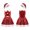 Red, variant on YONGHS Kids Girls Sequins Velvet Christmas Santa Dress with Santa Hat Set 2-16T