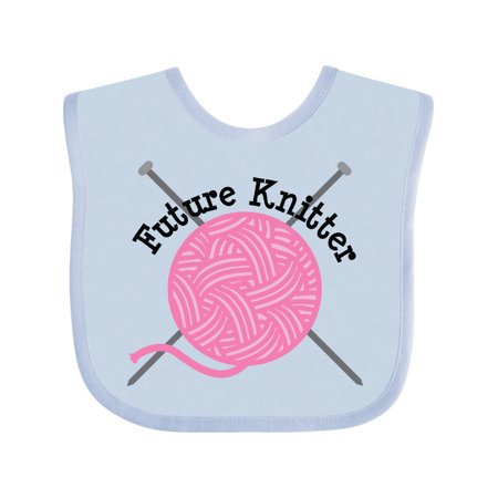 

Inktastic Knitting Future Knitter Girls Yarn Gift Baby Girl Bib