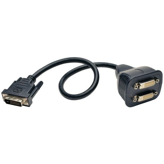 Tripp Lite by Eaton 1080p DVI-D Male to 2 Female Y-Splitter Cable for Digital Monitors, 1 Ft., P564-001, P564-001