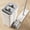 White Standard243, variant on Flat Mop System, Microfiber Mop and Bucket Set, White, Commercial & Household Use, Hardwood Floor & Wall Cleaning Mop with Long Handle, 4 Microfiber Pads
