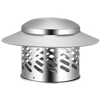 Yorkspred Rain Cover Made of 304 Stainless Steel, Chimney Cover Round Rain Hat, Metal Winding Duct Pipe Exhaust Pipe Roof Cover, Protects Chimney and Ventilation Pipes from Rain and Debris