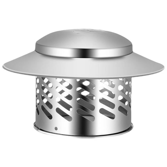 RKSTN Stainless Steel Rain Cap Rain Cover Made Of 304 Stainless Steel Chimney Cover Round Rain Hat Chimney Cover Metal Winding Duct Pipe Exhaust Pipe Roof Cover Rain Cover for Chimneys