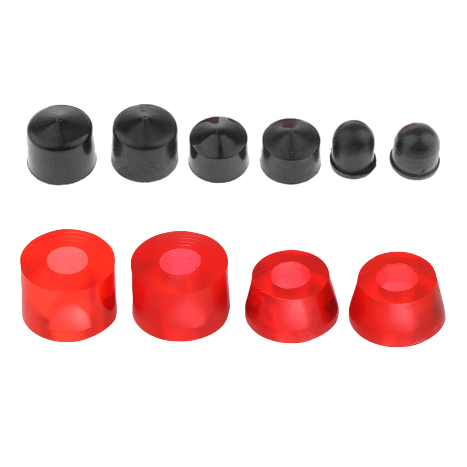 Outdoor Sports Skateboard Bushings Accessories Shock Absorber Clear Red 2 in 1 