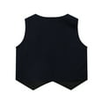 thumbnail image 5 of LIIPEE Boys Outfits Elegant Long Sleeve Solid Color Lapel Suit Formal Wedding Party And Performance Attire Comfortable And Soft Wear For Spring And Fall Clothing Sets,Navy,12-18 Months, 5 of 9