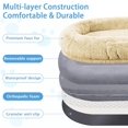 thumbnail image 4 of Human Dog Bed, 71''x45''x12'' Size Fits People and Pet 10 CM Thick Memory Foam Washable Adult Large Bed Giant Oversize Foldable Dog Bed with  Pillow, Blanket, Strap - Beige, 4 of 6
