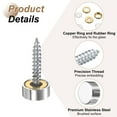 thumbnail image 3 of Uxcell Screw Covers Caps, 304 Stainless Steel Mirror Screws Fasteners Silver 14 mm, 3 of 6