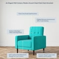 thumbnail image 4 of BELLEZE Mid-Century Modern Velvet Armchair - Valencia (Mallard Teal), 4 of 7