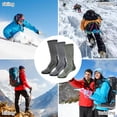 thumbnail image 3 of Loritta 3 Pairs 80% Merino Wool Hiking Socks for Men Women Warm Boot Thermal Hiking Cushion Crew Socks Size 9-12, 3 of 7