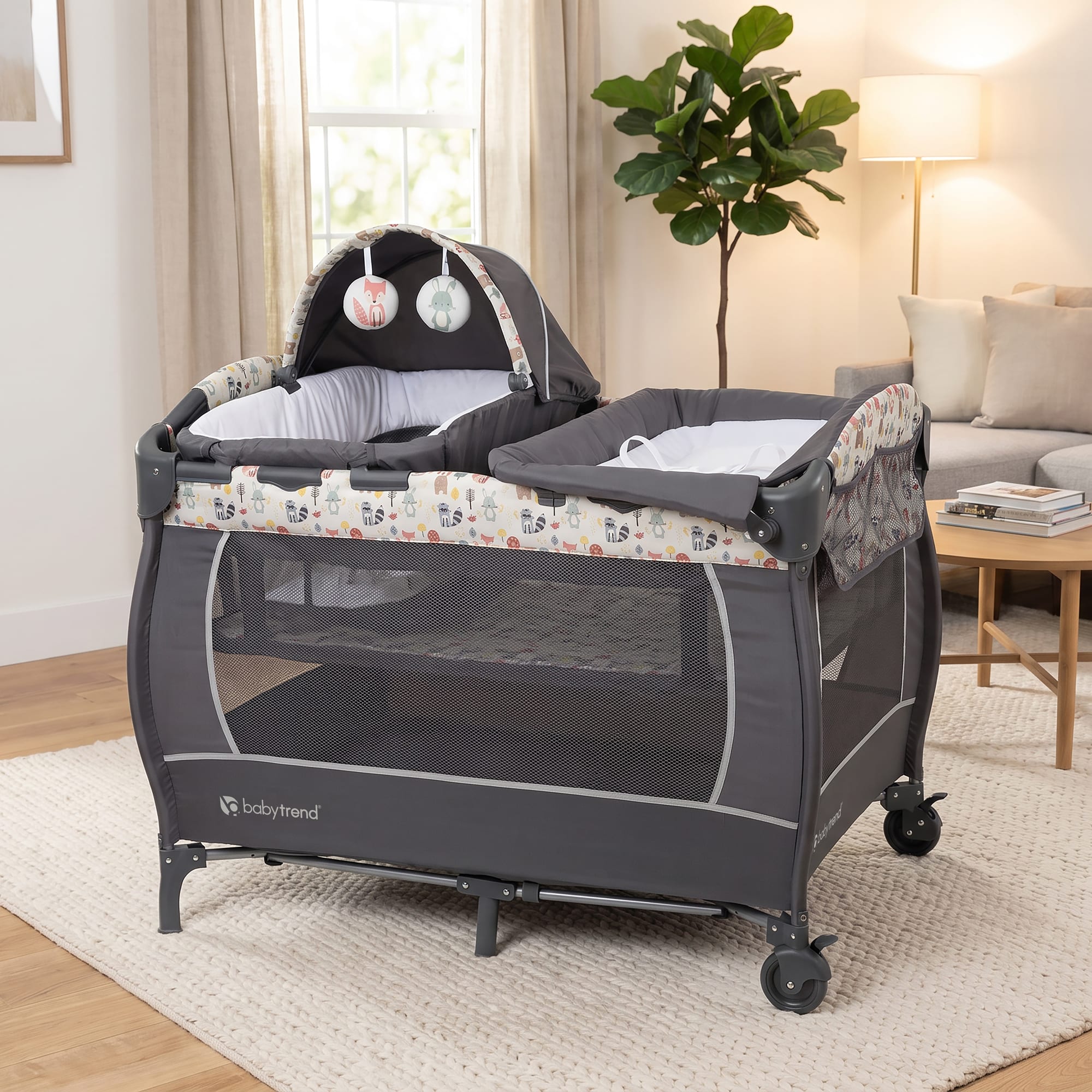 Baby Trend Lil' Snooze Deluxe II Nursery Center Playard with Bassinet photo 6