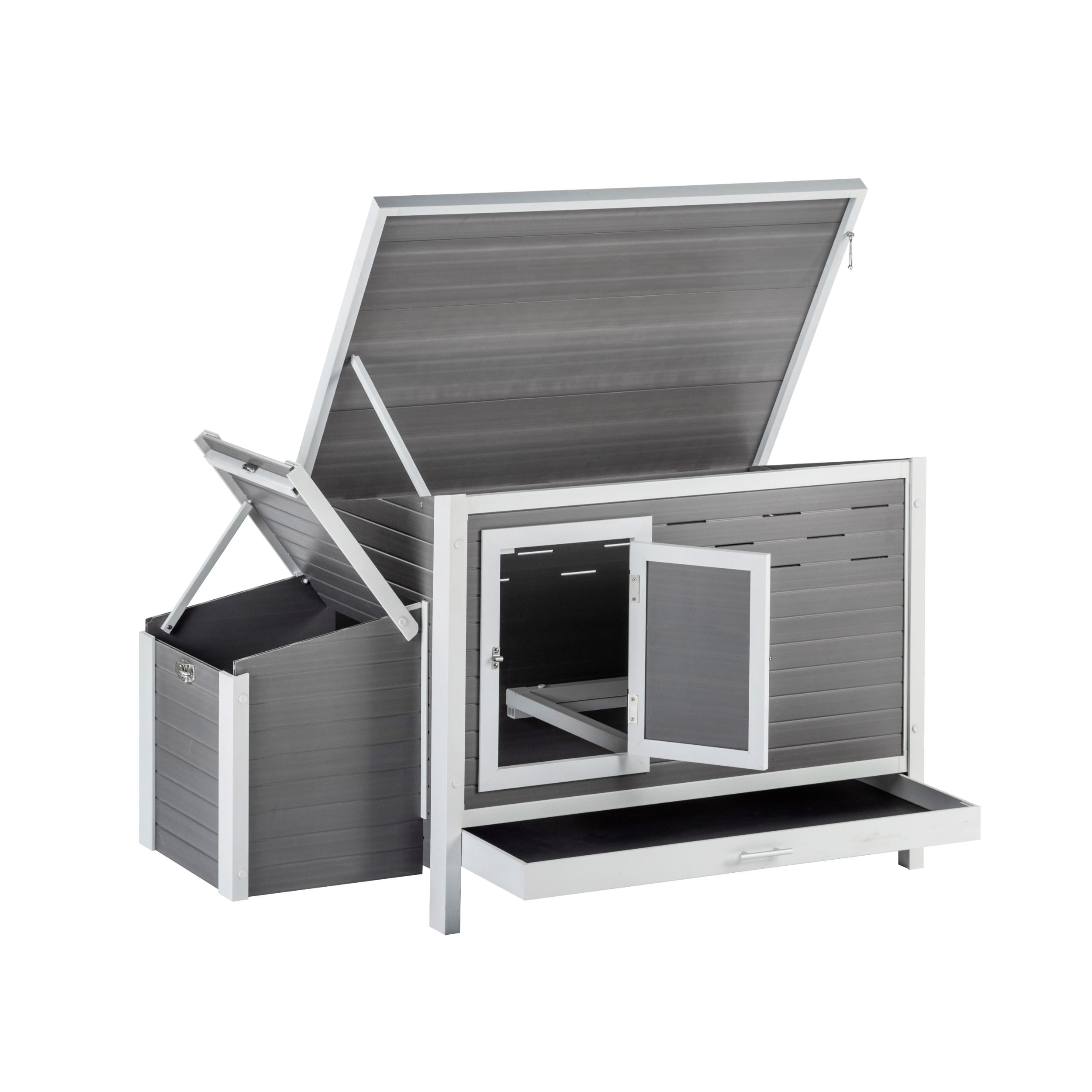 New Age Pet ECOFLEX® Fontana Premier Chicken Barn, Weather Resistant Gray Coop