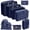9 Pieces Navy Blue, variant on 9 Pcs Set Travel Organizer Storage Bags Suitcase Packing Cubes Set Cases Portable Luggage Clothes Shoe Tidy Pouch Folding