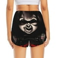 thumbnail image 2 of Lsque Chucky Printed Women's Running Shorts with Liner Pockets,Elastic Quick Dry Workout Athletic Gym Yoga Shorts,Womens High Waist Shorts-XX-Large, 2 of 9