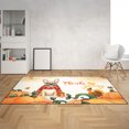 thumbnail image 2 of Happy Thanksgiving French Bulldog with Turkey Pumpkins Autumn Vibes Indoor Rug Dog Lover Gifts Carpet Living Bed Room Sofa Home Decor - 12018, 2 of 5