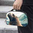thumbnail image 2 of Sea Lion Electronic Organizer Travel Case, Waterproof Oxford Cloth Storage Pouch Bag, Box with Cord Organizer Storage for Computer Cable Organizer, 5.9x9.44x3.14 in., 2 of 6