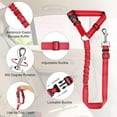 thumbnail image 5 of 2 Packs Dog Cat Safety Seat Belt Strap Car Headrest Restraint Adjustable Nylon Fabric Dog Restraints Vehicle Seatbelts Harness, 5 of 9