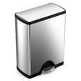 thumbnail image 3 of Bote de basura Simplehuman de acero inoxidable rectangular de 50 L/13.0 galones, 3 of 5