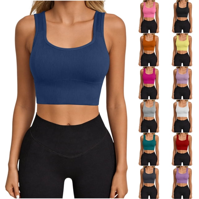 Sentmoon Camisole pour Femmes à Col Rond Sans Manches Mignonne Coupe Ample Hauts pour Femmes Été Couleur Unie Coupe Régulière T-Shirts pour Femmes pour Sortir et Concert S